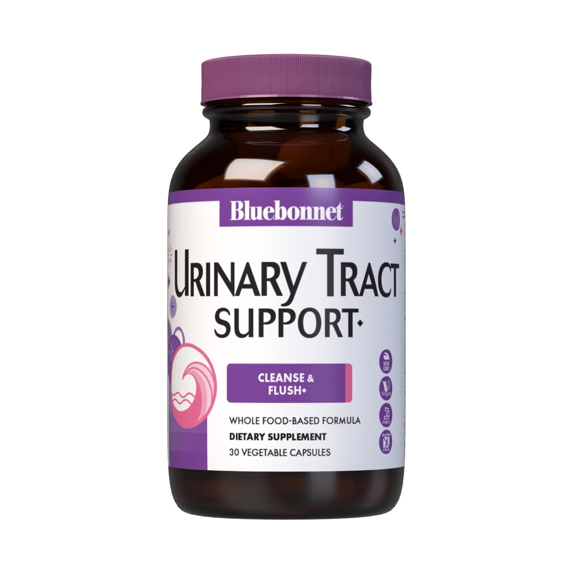 Bluebonnet Urinary Tract Support*, Cleanse & Flush*, 30 Vegetable Capsules, 15 Servings
