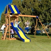 Pucci Trail Blazer Wood Swing Set-7 Play Areas
