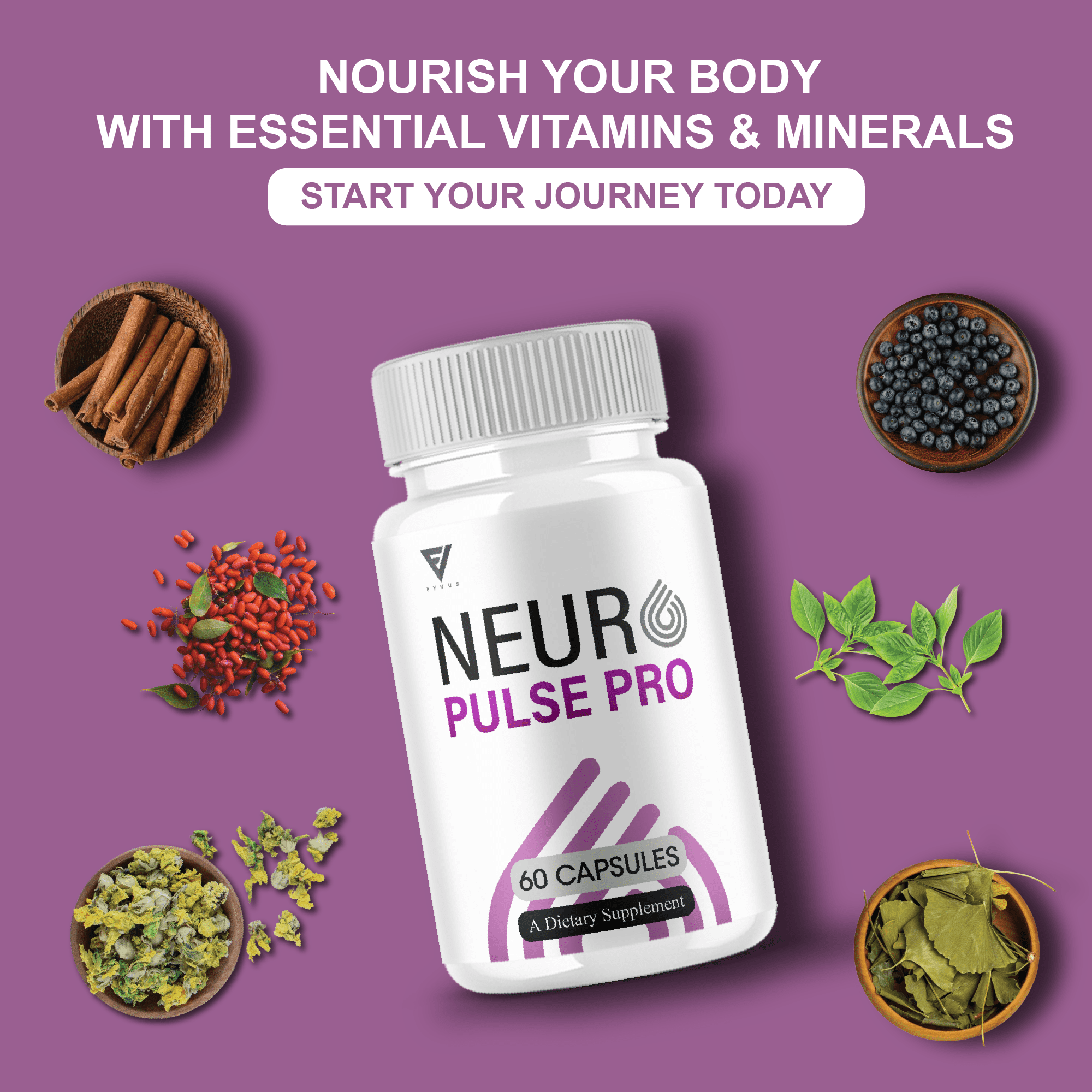 (2 Pack) Neuro Pulse Pro Brain Support, NeuroPulsePro Supplement (120 Capsules)