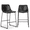 black-36"high, variant on Black Metal Bar Stools Set of 2 - 26" Counter Height with Back Support and Footrest