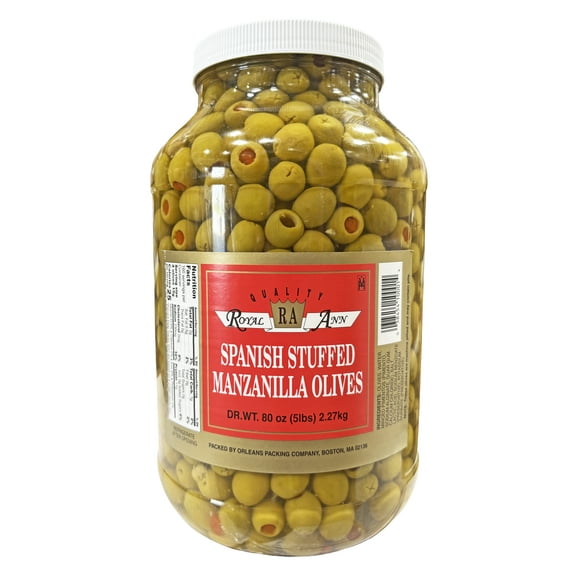 Royal Ann Spanish Stuffed Manzanilla Olives | Kosher | 5 lbs