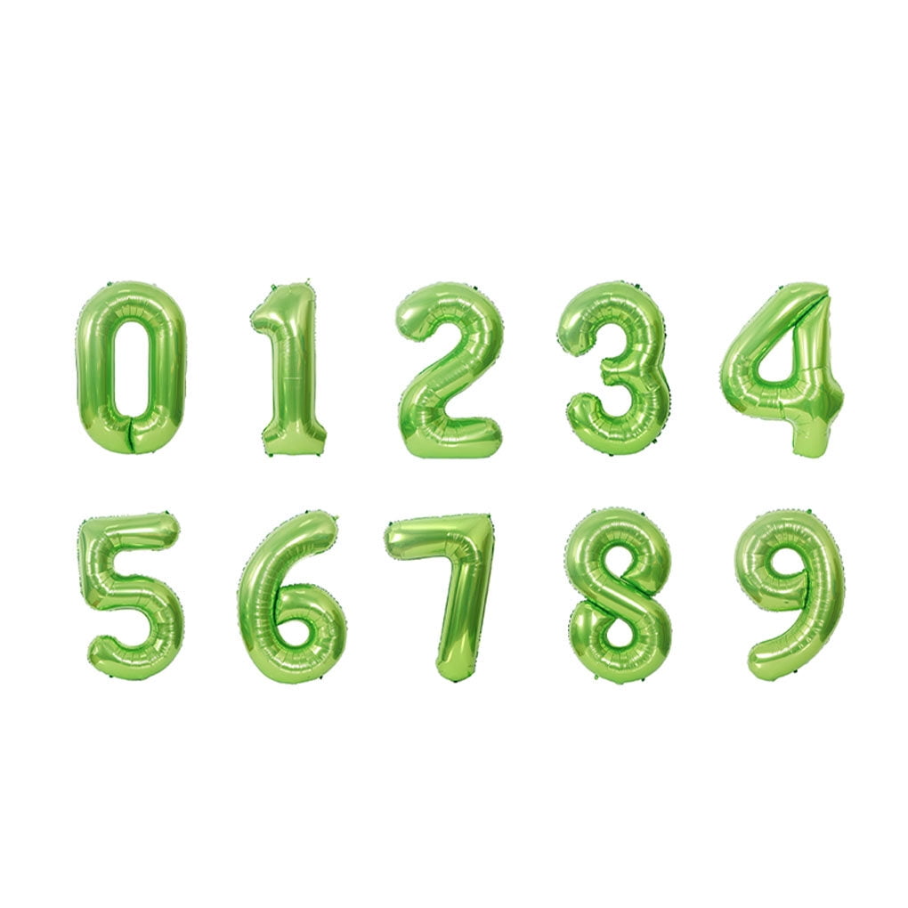 VONKY Ballon De Fête Ballon En Aluminium Numéro Décoration Murale Maison Bureau Mariage Ornement De Fête, Vert, Numéro 5