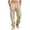 t129_Khaki, variant on Axiiglly Cotton Linen Pants Men Drawstring Elastic Waist Casual Breathable Beach Vacation Pants with Pockets, S-2XL