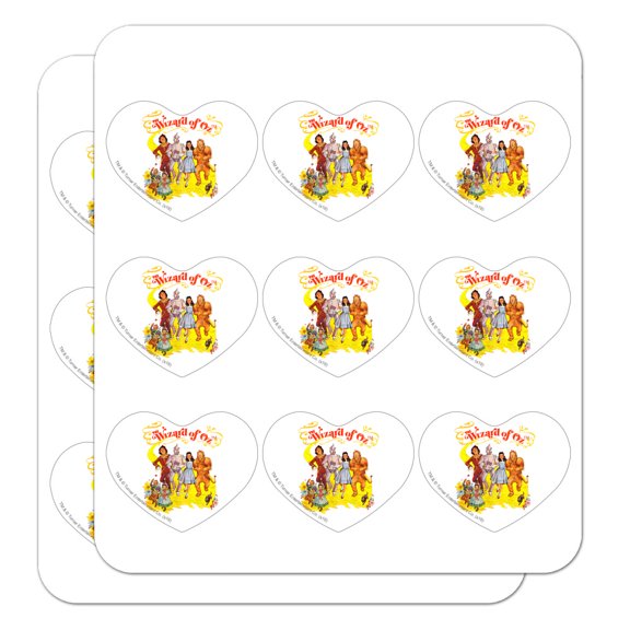 The Wizard of Oz Yellow Brick Road Heart Shaped Planner Calendar Scrapbook Craft Stickers