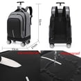 thumbnail image 5 of Mochila con ruedas, compartimento ajustable de 19 pulgadas, negra, grandeMochilas trolley para estudiantes de primaria y secundaria, 5 of 5