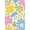 Yellow, Pattern 1, variant on ODIKA 4'x6' Pastel Floral Palette Blossom Washable Area Rug Elegant Springtime Motif with Vibrant Petal Design Non-Slip, Chair-Friendly, Flatwoven for Home Office, Under Desk