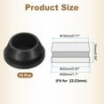 thumbnail image 2 of 15pcs Silicone Rubber Hole Plugs, Arc Round Bottle Hole Stoppers for 22-23mm Inner Snap in Type Locking Plug Cover for Furniture Accessory, Black, 2 of 7