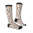 thumbnail image 3 of Fotbe Colorful Butterfly print Women's Men's Novelty Crew Socks Cotton Socks Knee High Socks for Walking,Running,Nurses,Pregnancy, 3 of 9