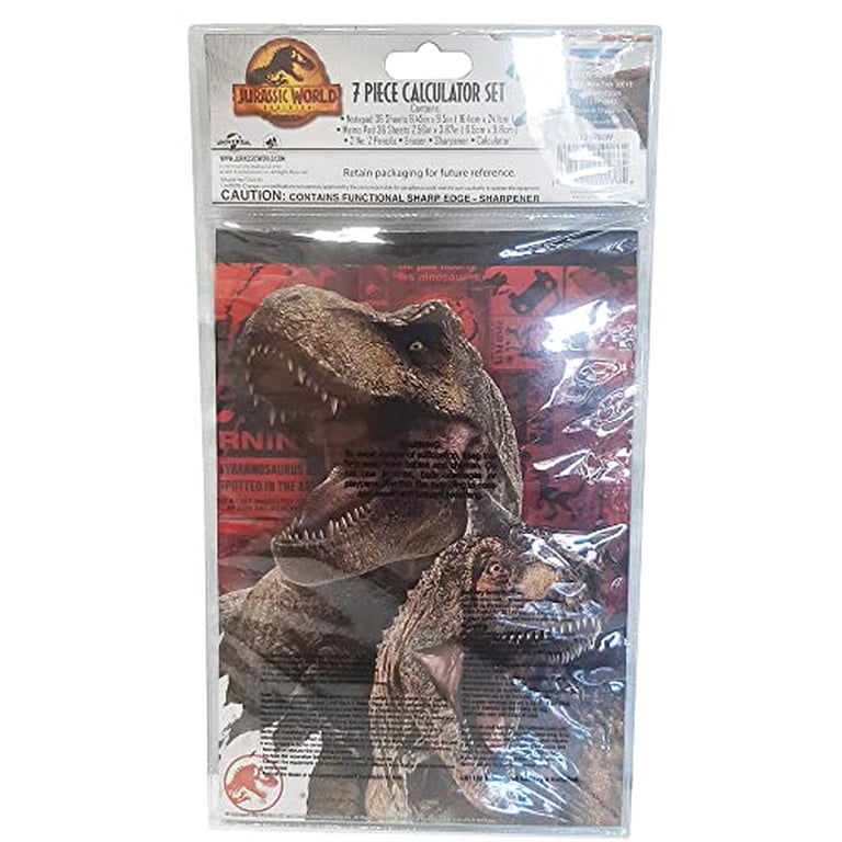 Jurassic World School Supplies Stationery: 7pc Calculator Set with