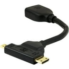 GE miniHDMI and microHDMI to HDMI Adapter