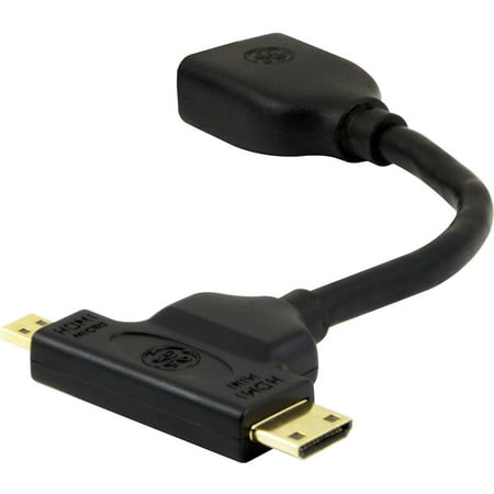 GE miniHDMI and microHDMI to HDMI Adapter GE miniHDMI and microHDMI to HDMI Adapter