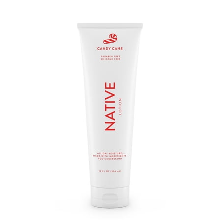 Native Limited Edition Hand & Body Lotion, Candy Cane, Silicone Free, Paraben Free, 12 fl oz