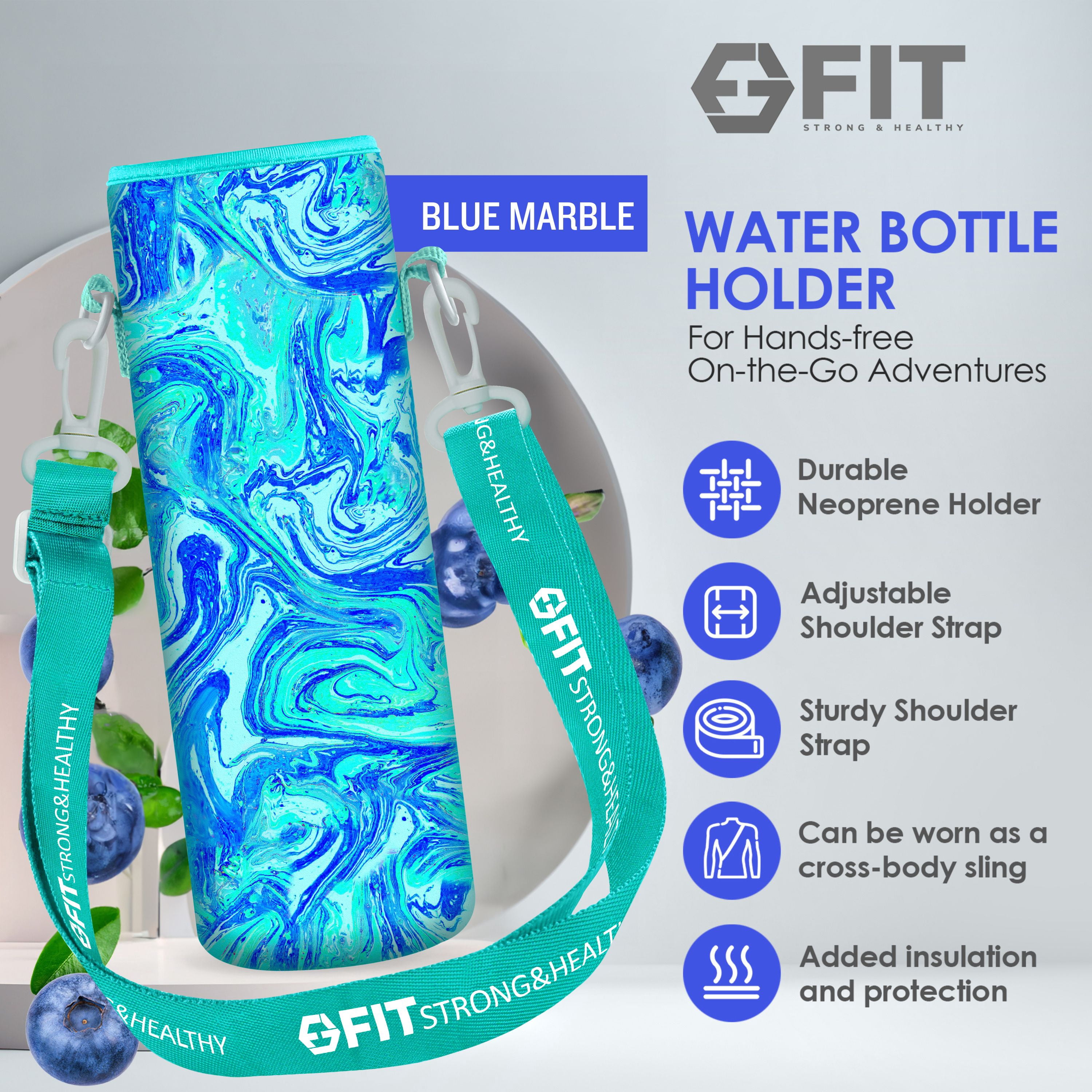 32 oz Glass Water Bottle with Time Marker Reminder + Carrier - Reusable,  Wide Mouth, Leakproof, Glass Drinking Bottle, BPA Free, Motivational Water  Bottles (Royal Blue Sleeve, Blue Marble Carrier) - Walmart Business Supplies