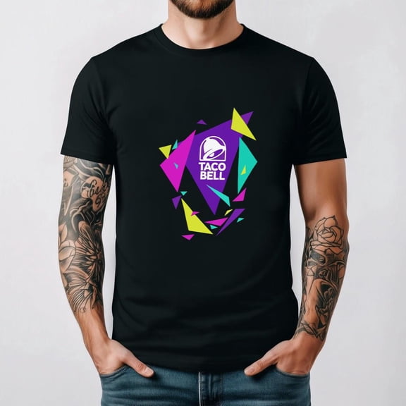 Retro Taco Bell Fast Food Chain 90s Logo Vintage Style Nostalgia Unisex T-Shirt, for men & women, up to size 5XL.