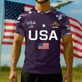 thumbnail image 3 of Men's USA Patriotic Independence Day Shirt American Flag Graphic Casual Fourth of July Tee, 3 of 5