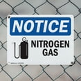 thumbnail image 5 of (2 Pack) Nitrogen Gas OSHA Notice Sign 10 Inch X 7 Inch Indoor / Outdoor Rust-Free Aluminum Metal Signs for Workplace, Workshop, and Construction Site, Made in the USA, 5 of 8