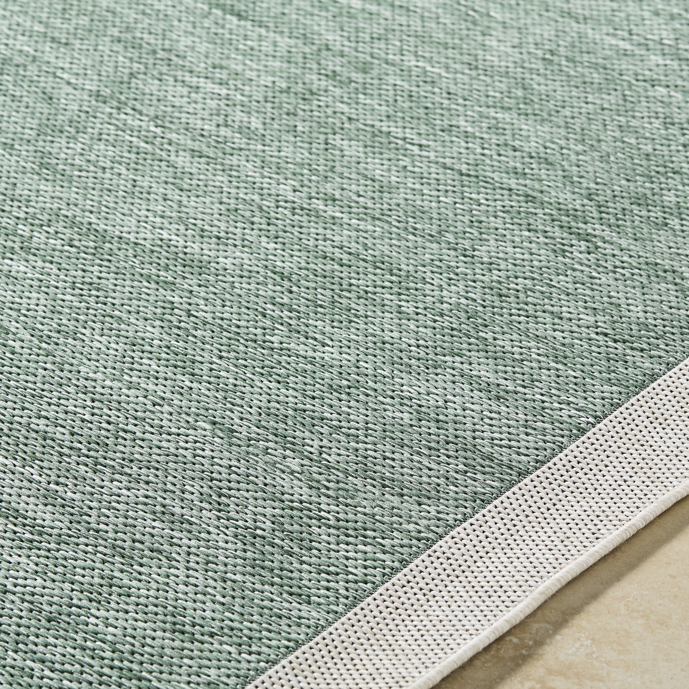Livabliss Miami Beach Modern Solid Outdoor Area Rug, 9'2" x 12', Sage