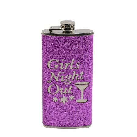 Girls Night Out Hip Pocket Travel Liquor Flask Bachelorette Party Alcohol (Best Man Hip Flask Message)