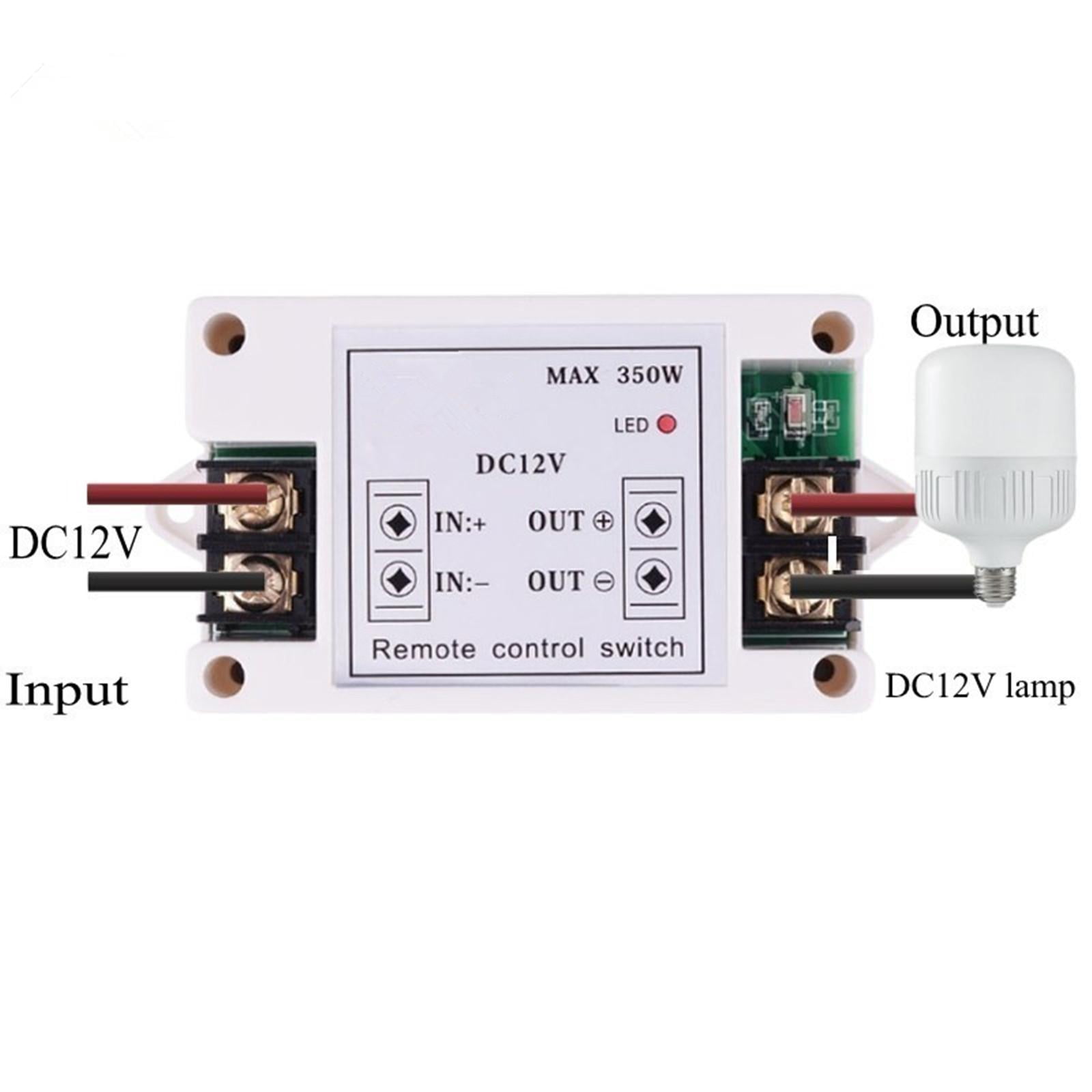 DC12V Wireless Relay Switch 40A, Long-range Remote Control for Industrial Equipment and Home Appliances