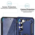 thumbnail image 6 of TJS for Samsung Galaxy S23 Plus Phone Case, Impact Resistant Metal Ring Magnetic Support Kickstand Drop Protector Cover for Galaxy S23 Plus (Blue), 6 of 6