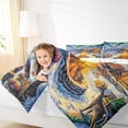 thumbnail image 4 of Homewish Christmas Winter Cabin Bedding Comforter Set, Winter Mystic Aurora Twin Comforter Sets, Jungle Reindeer Wolf Reversible Bedding Set, Super Cozy Room Decor, 2pcs, 4 of 8