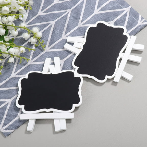 HORIALENCE Display Board White PVC Mini Chalkboards 12Pcs