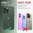 thumbnail image 2 of Magnetic Compatible with iPhone 16 Pro Case, Upgraded [Full Camera Protection] [Compatible with MagSafe] Protective Translucent Matte Women Girl Phone Case Cover, Deep Green, 2 of 14