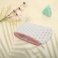 thumbnail image 3 of Unique Bargains 1 Pc convenient Rectangle Flat Dots Makeup Bag for Travel Small White Pink Polyester, 3 of 6