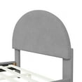 thumbnail image 6 of THOWDEE Full Size Upholstered Platform Bed with Classic Semi-circle Shaped Headboard, Wooden Bed Frame with Mental Legs, 79.5"L x 56.7"W x 44.3"H 220 lbs Load, Gray, 6 of 9