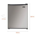 thumbnail image 3 of Magic Chef Energy Star 2.4 Cu. ft. 18.5" W Mini Fridge, Stainless Steel Door, 3 of 10