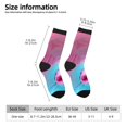 thumbnail image 2 of JUNZAN Pink Shark Pool Fantasy Mens Funny Socks for Men Women Colorful Fun Novelty Crew Patterned Socks, 2 of 6