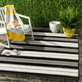 Better Homes & Gardens 7' x 10' Black and White Striped Outdoor Rug
