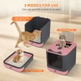 thumbnail image 3 of PHANCIR Enclosed Cat Litter Box with Lid, Easy to Clean with Includes Scoop & 4 Charcoal Deodorizer Bags,Pink, 3 of 8