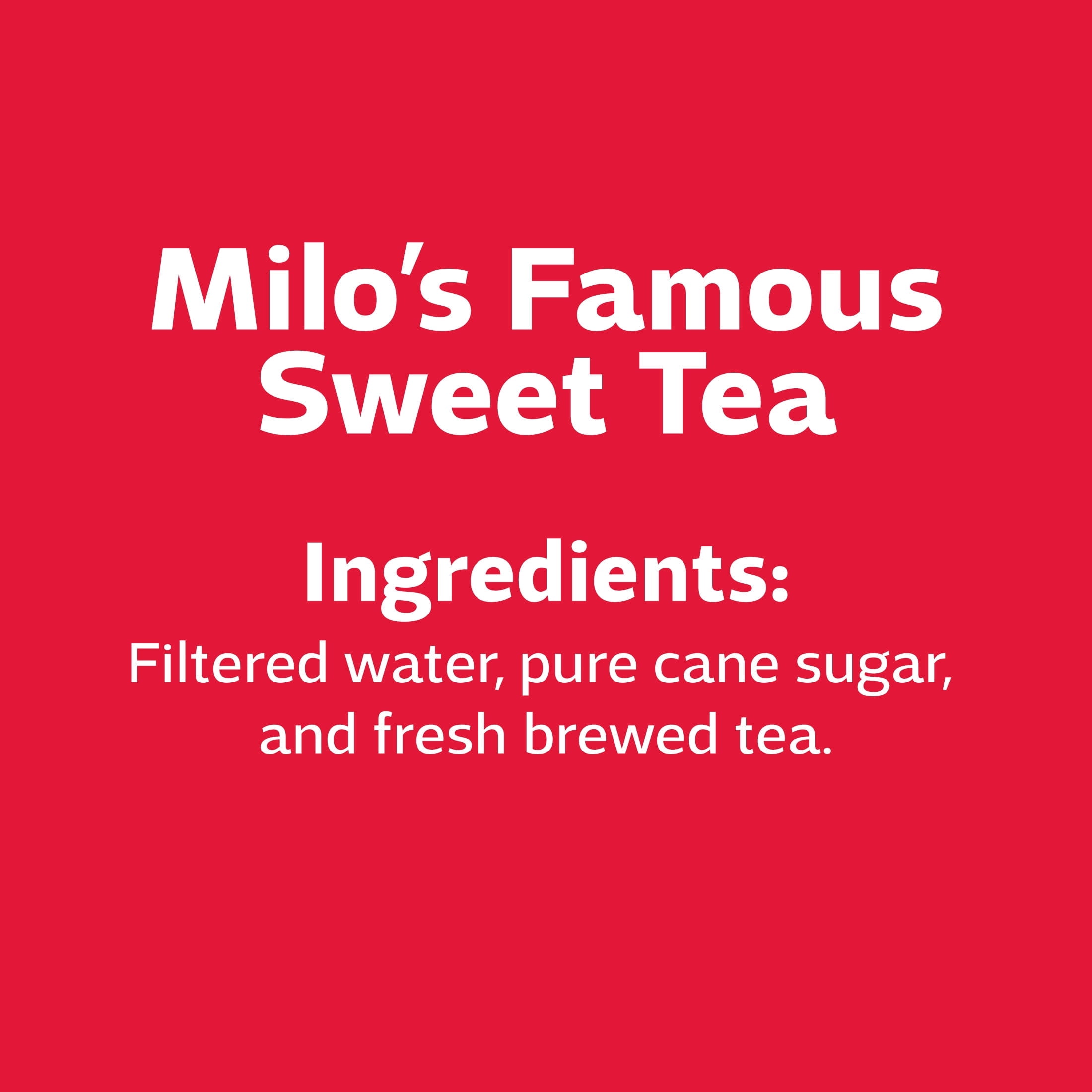 Milo's Sweet Iced Tea Half Gallon, Fresh Brewed Refrigerated Tea 64 fl oz