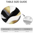 thumbnail image 6 of Black White Gray Gold Marble Pattern Round Fitted Tablecloth with Elastic Edge,Dining Table Cover Waterproof,Outdoor Round Tablecloth for Camping,Dining,Indoor and Outdoor, 6 of 7