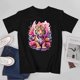 thumbnail image 3 of Cute Ccolorful Baby Tiger Tshirt Short Sleeve Lovely Baby Tiger With Flower Girl Woman Tee Top, 3 of 4