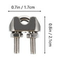 thumbnail image 2 of Masteelf 16Pcs U Shape Wire Rope Clips Steel Wire Rope Clamps Cable Fasteners, 2 of 7