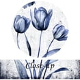 thumbnail image 5 of KREATIVE ARTS 3 Pieces Canvas Wall Art Navy Blue and Grey Flower Painting Art Prints Vintage Floral Picture Artwork Modern Bedroom Bathroom Wall Decor Framed Ready to Hang Each Panel 12x16 Inches, 5 of 7
