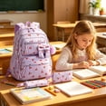 thumbnail image 5 of Cute Cherry Backpack with Lunch Bag and Pencil Case Matching Travel Daypack Beige, 5 of 6