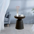 thumbnail image 4 of Lipstore Small End Table Minimalistic Round Coffee Table for Bathroom NightStand Dorm Black, 4 of 8