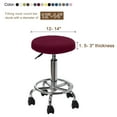 thumbnail image 4 of Fundas de Taburete Redondo de 4pcs, Fundas de Silla Redonda Diámetro 12-14", Cojines de Asiento de Silla Redonda Gris Claro, 4 of 6