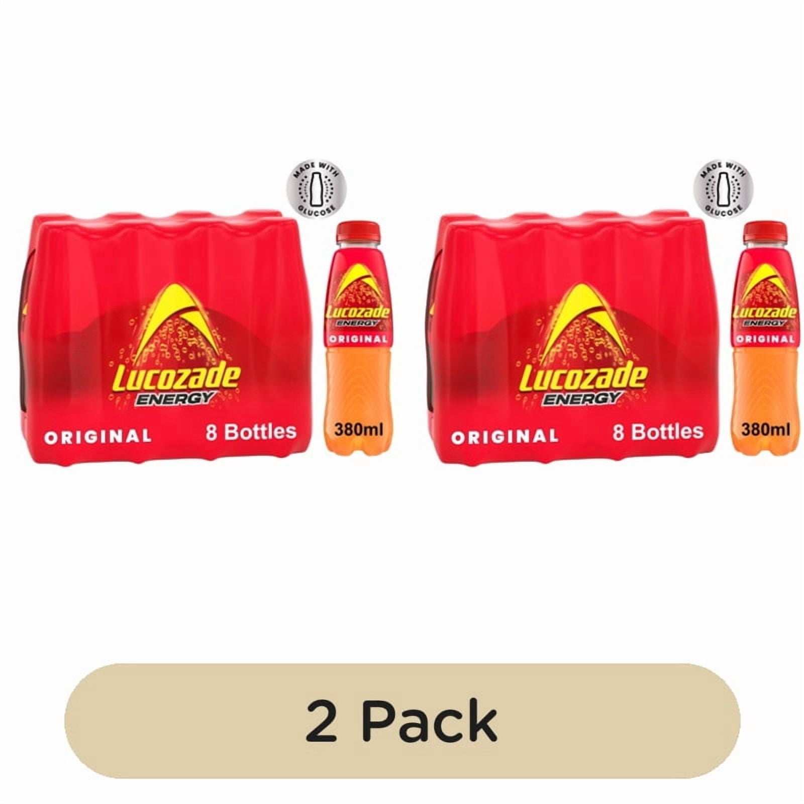 Lucozade Energy Drink Original 8 x 380ml, British Import (Pack of 2)