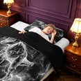 thumbnail image 3 of Manfei Sketch T-Rex Wildlife Twin Comforter Sets,Vintage Lightning Bedding Set,Gray Black,Black Reversible,2pcs,1 Comforter and 1 Pillowcase, 3 of 7