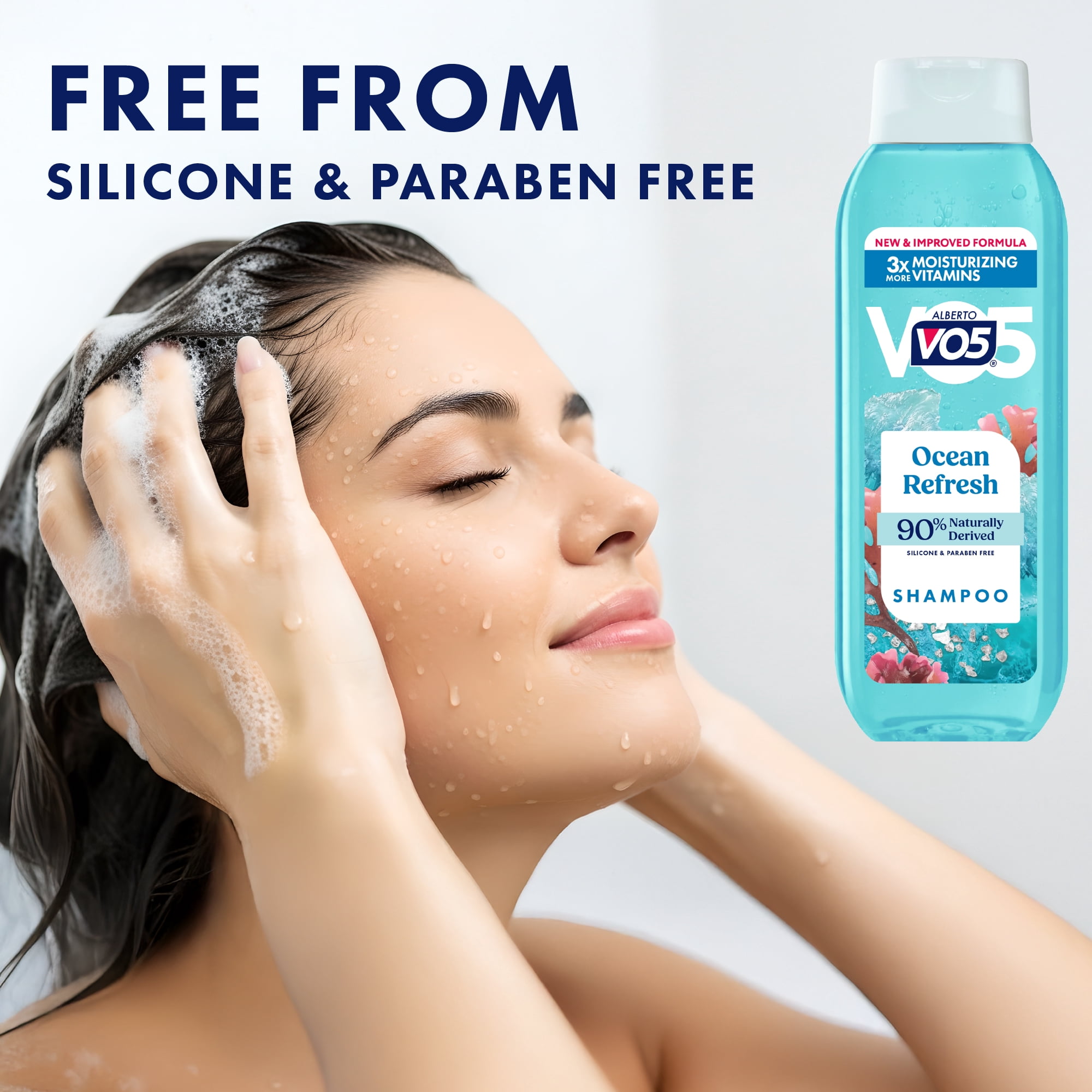 (6 pack) Alberto VO5 Ocean Refresh Rejuvenating Shampoo with Sea Minerals, Paraben Free, Silicone Free, Vitamin-Enriched Formula for Soft & Healthy Hair