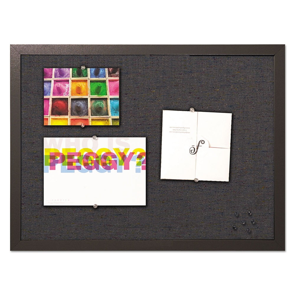Mastervision Designer Fabric Bulletin Board 24X18 Black Fabric/Black Frame FB0471168
