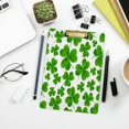 thumbnail image 6 of Coolnut Beautiful Shamrock Green Clover Leaves 12.5"x9" Clipboard, Acrylic Fashion Letter A4 Size Clipboards with Metal Clip for Office School -12.5x9in, 6 of 7