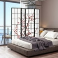 thumbnail image 4 of Costway 4-Panel Japanese Style Folding Room Divider with Elegant Plum Blossom Design Indoor, 4 of 10