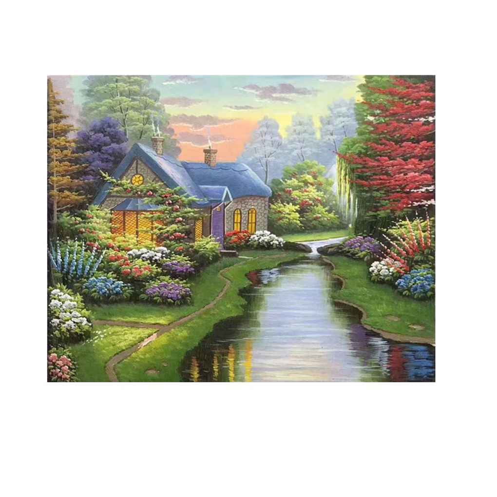 Qualitchoice Forest House Scenery Rhinestone Painting Landscape Crystal Cross Stitch Home Decoration Diamond Picture Walmart Canada