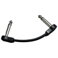thumbnail image 3 of Cable de conexión para guitarra eléctrica/bajo, ángulo recto de 1/4 de pulgada, efectos de bajo silenciosos 10cm negro, 3 of 7