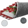 thumbnail image 6 of Kitchen Rug Mat Christmas Poinsettia Flower, Set of 2, Anti-Fatigue Non-Skid Washable Kitchen Runner Rugs, Buffalo Plaid Soft Comfort Rug for Kitchen, Floor Home, Front of Sink, Laundry, 6 of 6